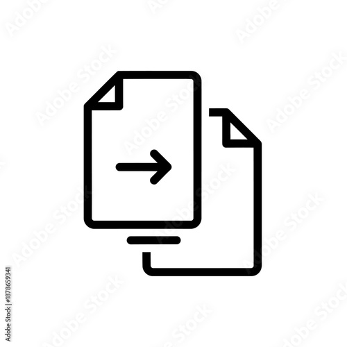 Digital File Transfer Icon for Data Sharing and Communication
