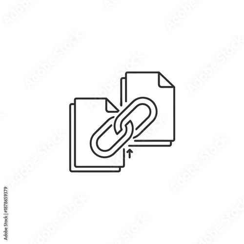 Digital Files Link Icon for Data Sharing and Document Connectivity