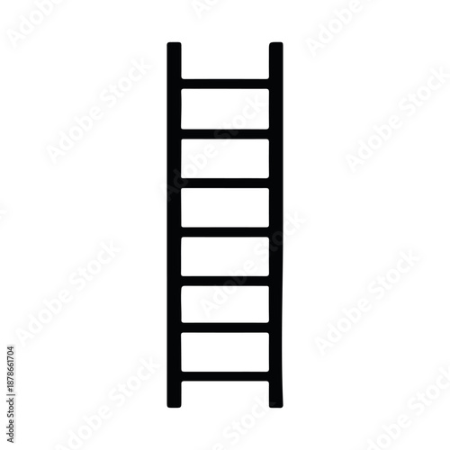 Ladder silhouette vector flat illustration design.
