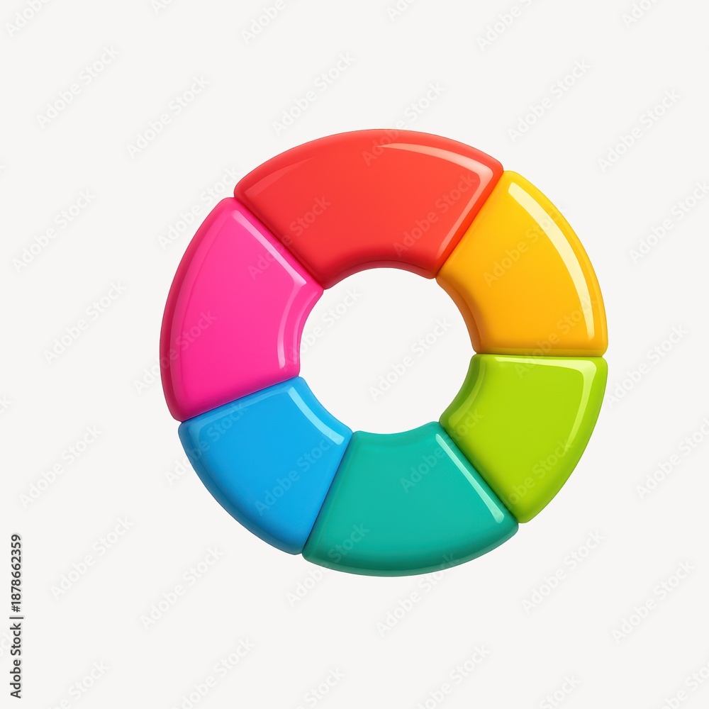Obraz premium Colorful segmented circular infographic