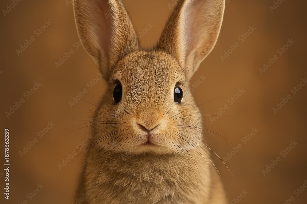 Obraz premium Adorable rabbit portrait with focus.
