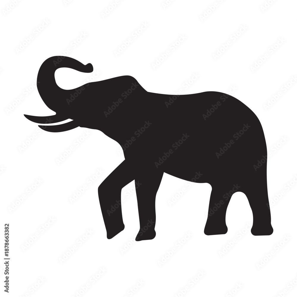 Obraz premium elephant silhouette vector