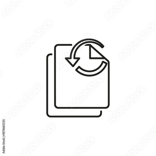 Document Refresh Icon for Data Update Process Digital File Illustration