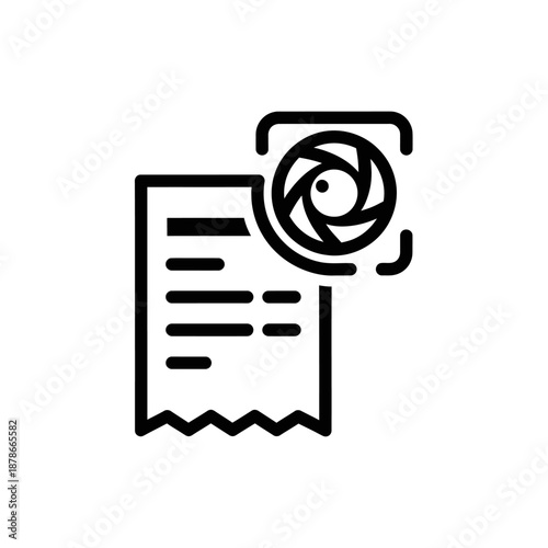 Document scanning with camera lens and receipt for digital information processing