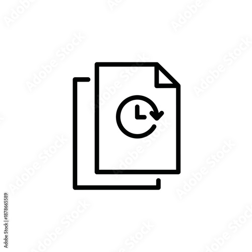 Free Download Document with Clock Icon Representing Time Management and Scheduling Concepts - GFXLoad