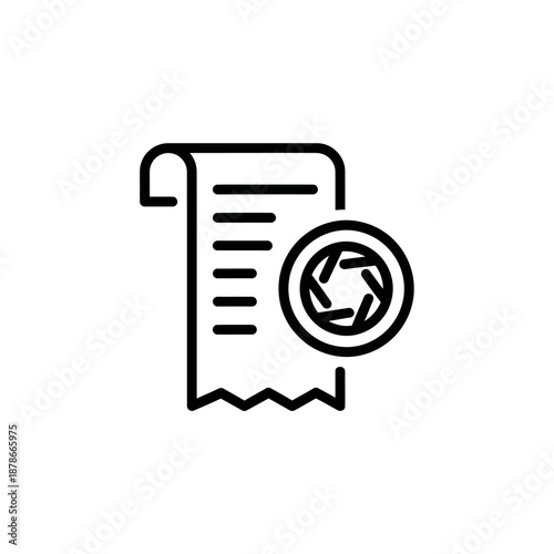 Historical Document Certification Icon for Archive and Authentication Purposes