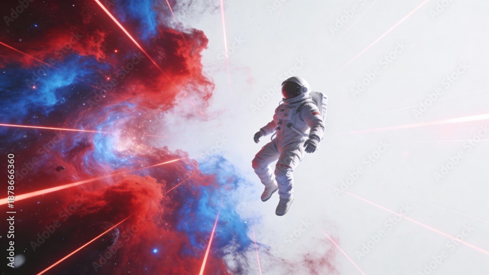 Fototapeta premium Astronaut floating in space