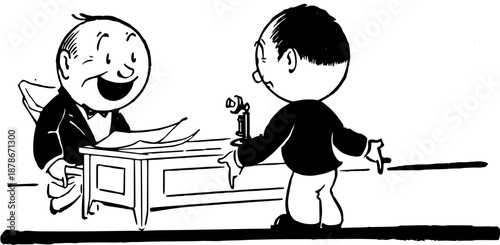 Retro Cartoon Character Illustrations in Vintage Comic Style