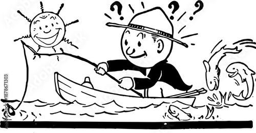 Retro Cartoon Character Illustrations in Vintage Comic Style