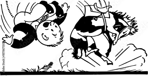 Retro Cartoon Character Illustrations in Vintage Comic Style