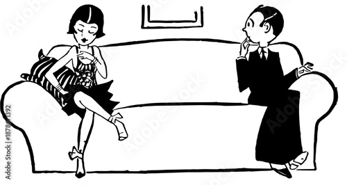 Retro Cartoon Character Illustrations in Vintage Comic Style