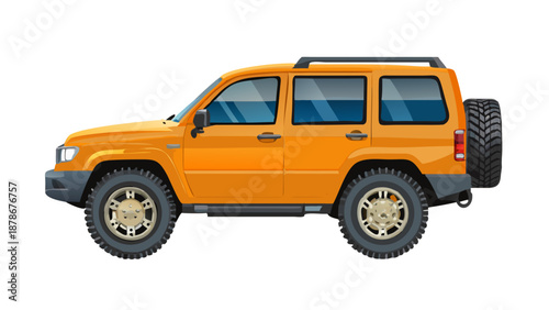 Off Road SUV Adventure Vehicle Illustration