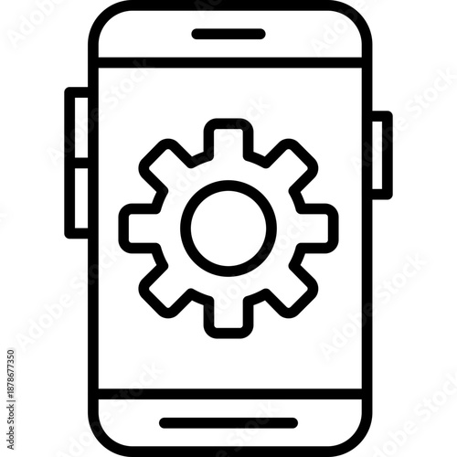 Smartphone with settings gear Icon