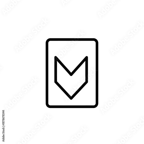 Free Download Minimalist Mobile Phone Icon with Downward Arrow for User Interface Design - GFXLoad