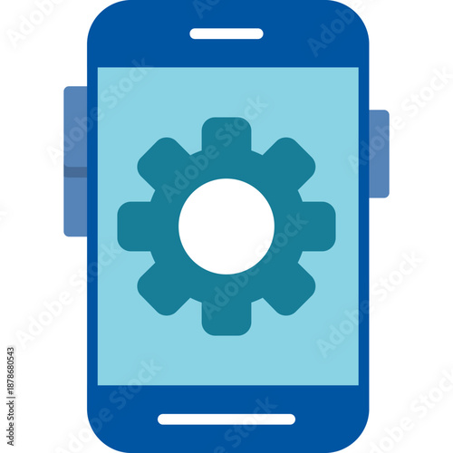 Smartphone with settings gear Icon