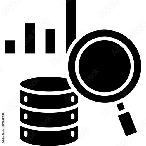 Databases with magnifier Icon