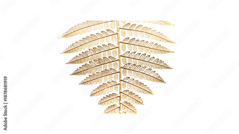 Obraz premium Dried golden fern isolated on Transparent Background
