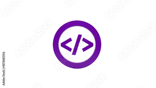 Free Download Coding symbol purple ring on Transparent Background - GFXLoad