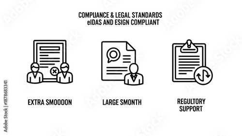 Compliance and Legal Standards Regulatory Support Document Icons
