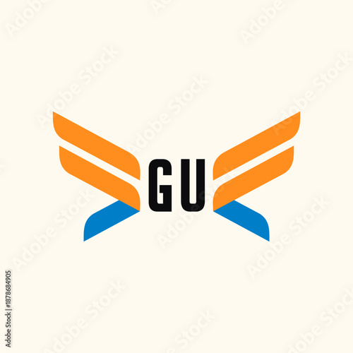 GU Initials Logo Business Template Vector icon