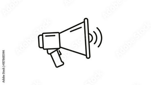 Megaphone icon for communication and announcement purposes
