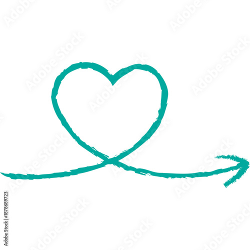 Hand drawn arrow. Doodle arrow in crayon style. Vector illustration isolated on white.