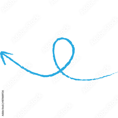 Hand drawn arrow. Doodle arrow in crayon style. Vector illustration isolated on white.