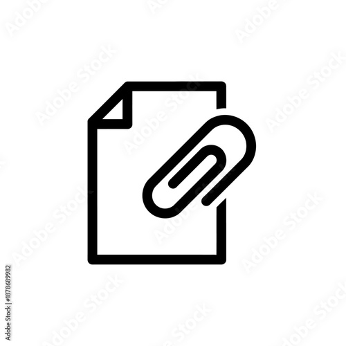 Professional Office Document with Paperclip for Business and Administrative Tasks