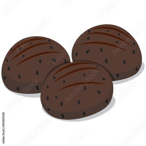 inoko mochi, traditional Japanese sweet.