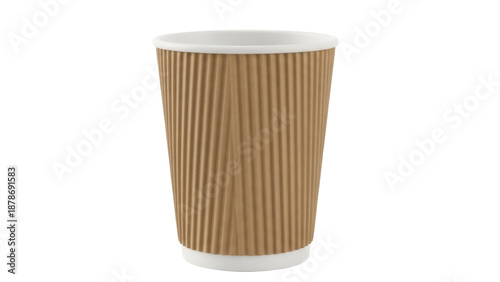 Wallpaper Mural Brown corrugated paper coffee cup PNG isolated on transparent background, disposable hot drink container for cafe and restaurant use Torontodigital.ca