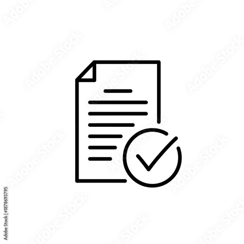 Professional Document Verification with Checkmark for Certification and Validation