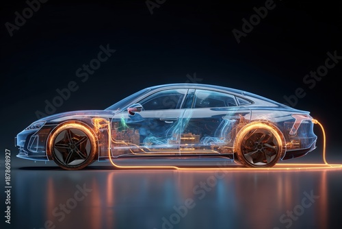 Wallpaper Mural Futuristic Electric Car Concept Torontodigital.ca