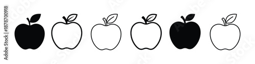 apple fruit icon. Apple icon vector for web and mobile app. Apple sign and symbols for web design.