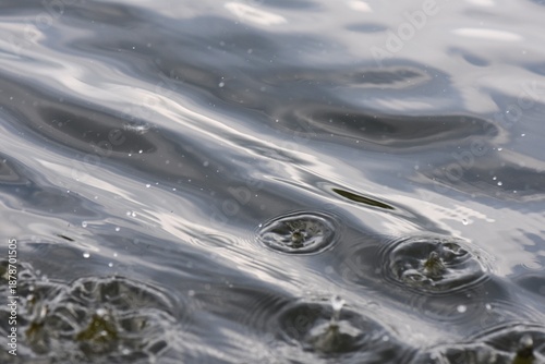 Fotografie The surface of the water is rippled. Abstract background