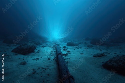 Underwater Cable in Deep Sea