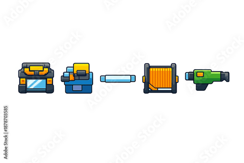 Collection of pixel art game assets