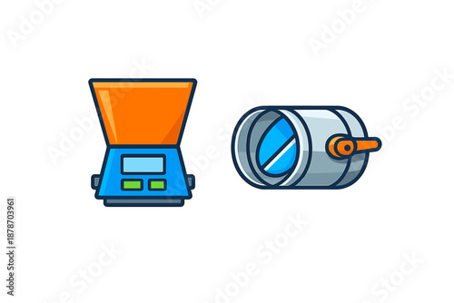 Digital scale and air duct icon