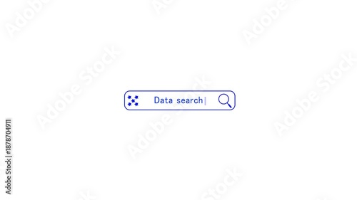 Blue Search Bar with Stars and Text on White Background search engine input field