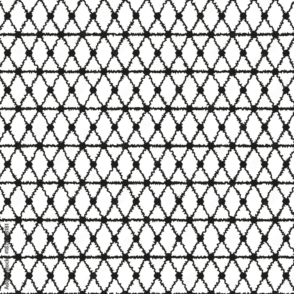 Fototapeta premium Triangle grid pattern. Geometric mesh Vector. Linear lattice texture. Professional architectural surface area.