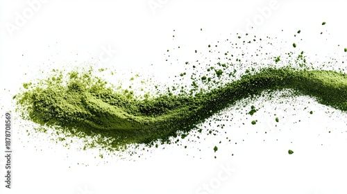 Vibrant green powder explosion in dynamic motion