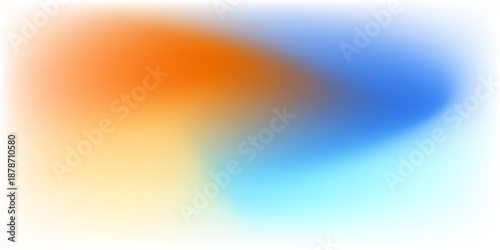 Orange and blue gradient color background, evening sky color background, sunset or sunrise atmosphere