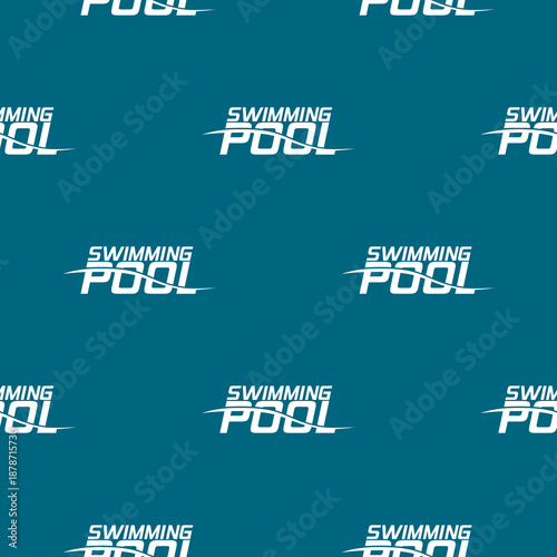 Swimming pool seamless pattern isolated on color background