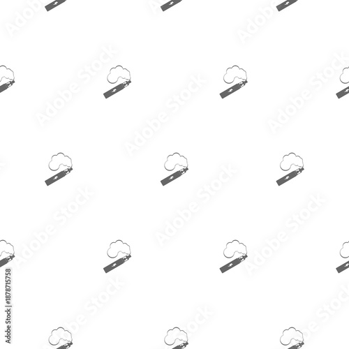 Vaping seamless pattern isolated on white background
