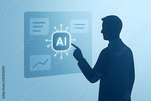 Artificial Intelligence Assisting Business Decision Making Concept