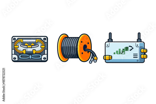Network and Communication Icons Set