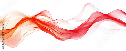 Red flowing fabric, isolated on a transparent background	
