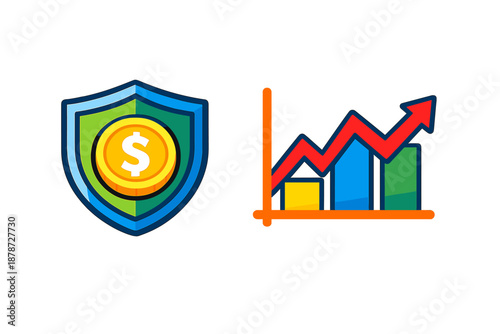 Financial Security and Growth Icons