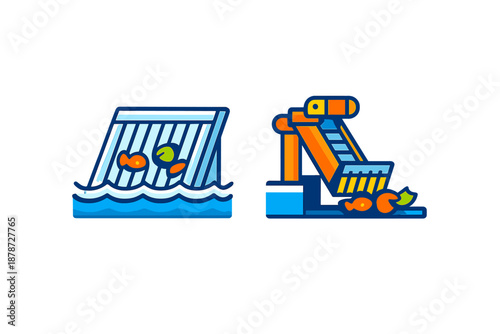 Fish and Water Conservation Icons