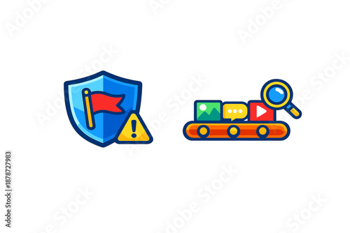 Security and Content Processing Icons