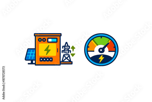 Solar energy to power meter concept